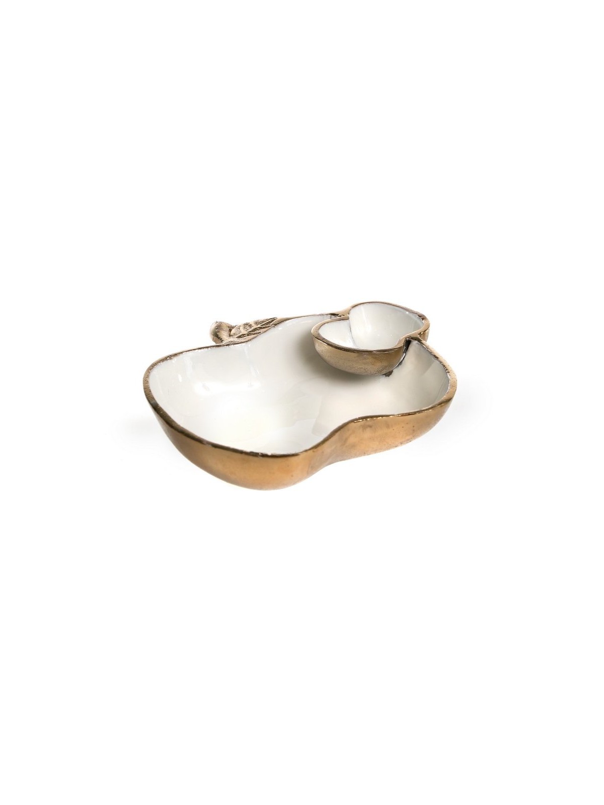 Rosh Hashanah Gold and White Enamel Apple... | Jewish Gift from Israel