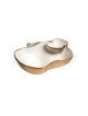 Rosh Hashanah Gold and White Enamel Apple... | Jewish Gift from Israel