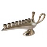Small Aladdin Lamp Pewter Chanukah Menorah For C... | Hanukkah Menorah