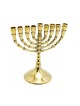 Small Classic Gold Chanukah Menorah Decorative B... | Hanukkah Menorah