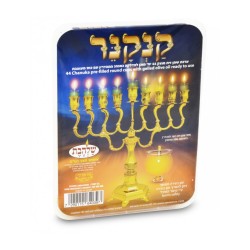 KANKANER Ready to Light Chanukah Menorah Set Pre fi... | Oil & Candles