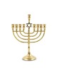 Brass Metal Chanukah Menorah with Star of David ... | Hanukkah Menorah