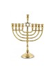 Brass Metal Chanukah Menorah with Star of David ... | Hanukkah Menorah