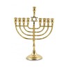 Brass Metal Chanukah Menorah with Star of David ... | Hanukkah Menorah