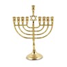 Brass Metal Chanukah Menorah with Star of David ... | Hanukkah Menorah