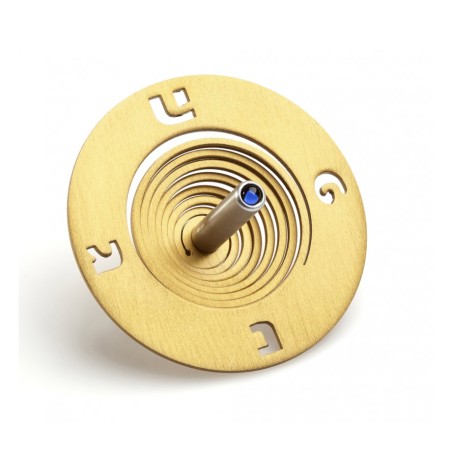 Adi Sidler Spiral Coil Chanukah Dreidel Brushed Aluminum... | Dreidels