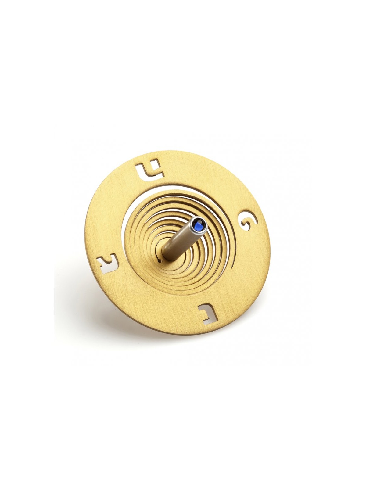 Adi Sidler Spiral Coil Chanukah Dreidel Brushed Aluminum... | Dreidels