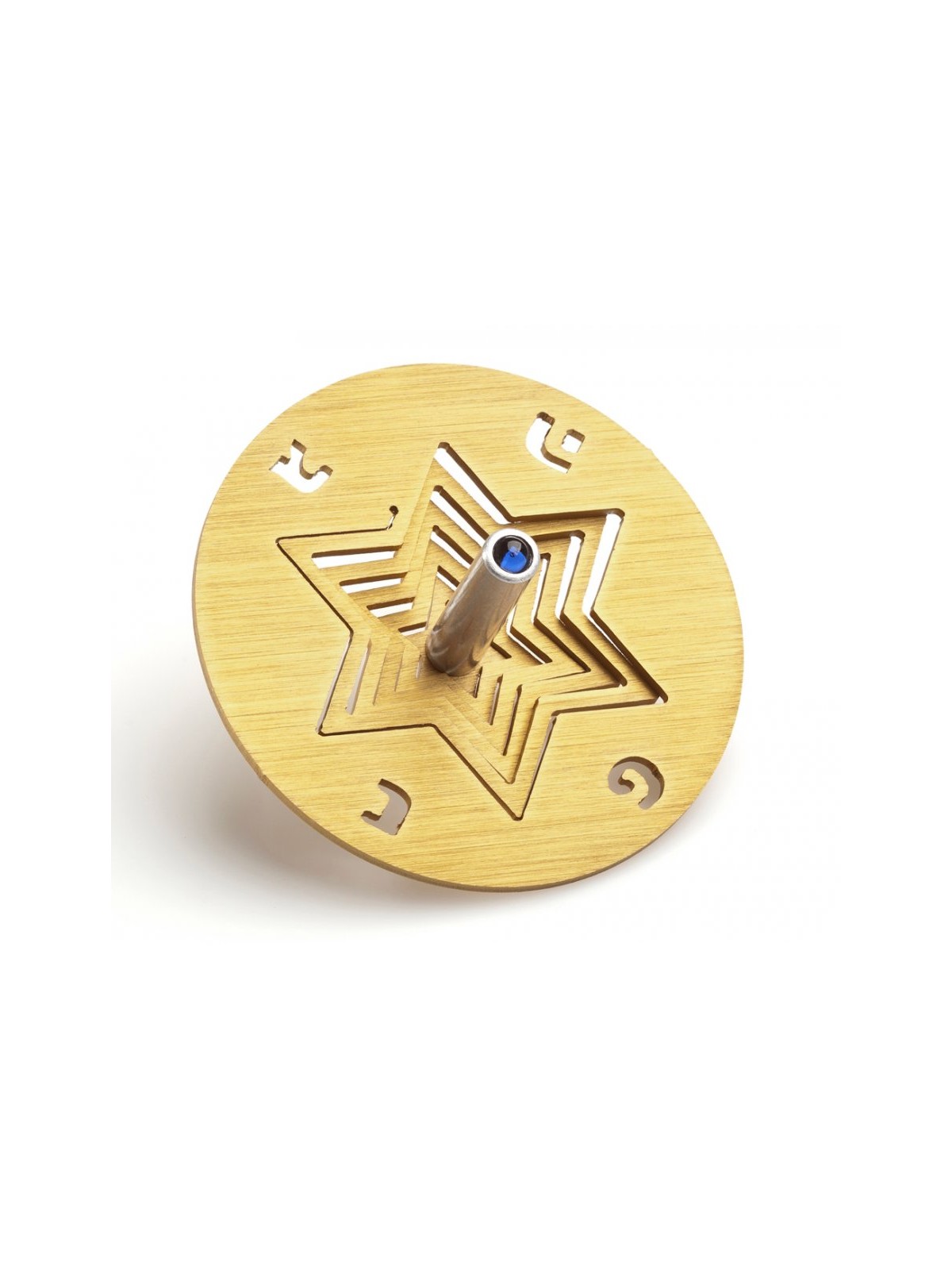 Adi Sidler Aluminum Chanukah Dreidel and Stand Star of D... | Dreidels