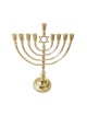 Gleaming Gold Chanukah Menorah with Star of Davi... | Hanukkah Menorah