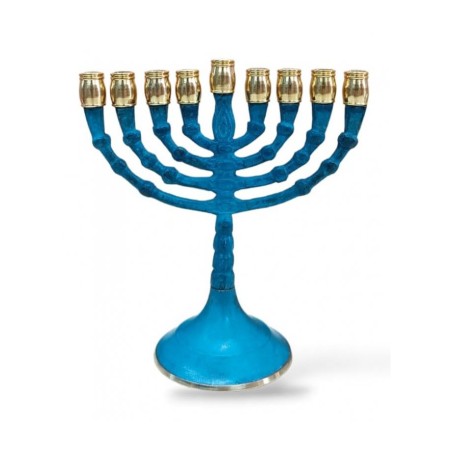 Small Classic Patina Chanukah Menorah Decorative... | Hanukkah Menorah