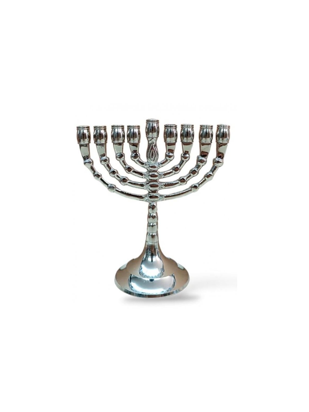 Small Classic Nickel Chanukah Menorah Decorative... | Hanukkah Menorah