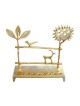 Shraga Landesman Cast Brass Hanukkah Menorah Tre... | Hanukkah Menorah