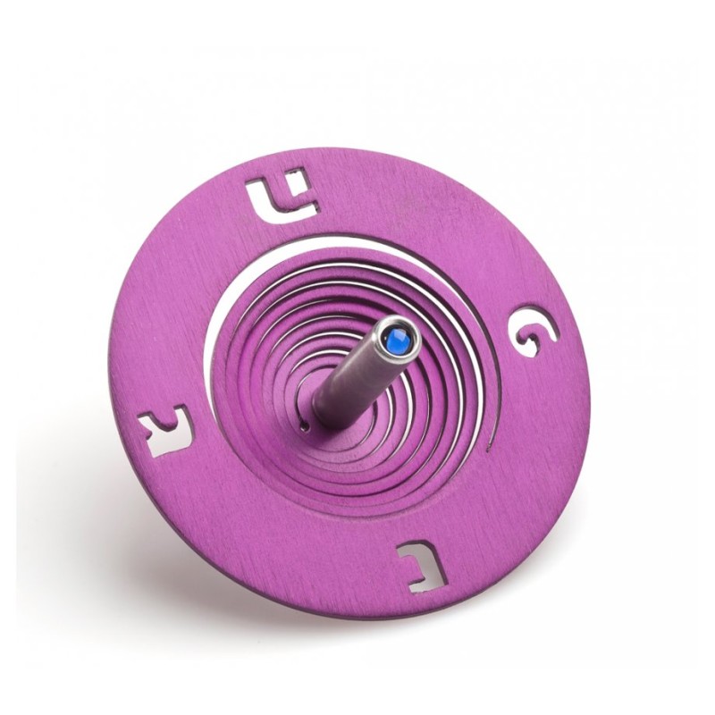 Adi Sidler Spiral Coil Chanukah Dreidel Brushed Aluminum... | Dreidels