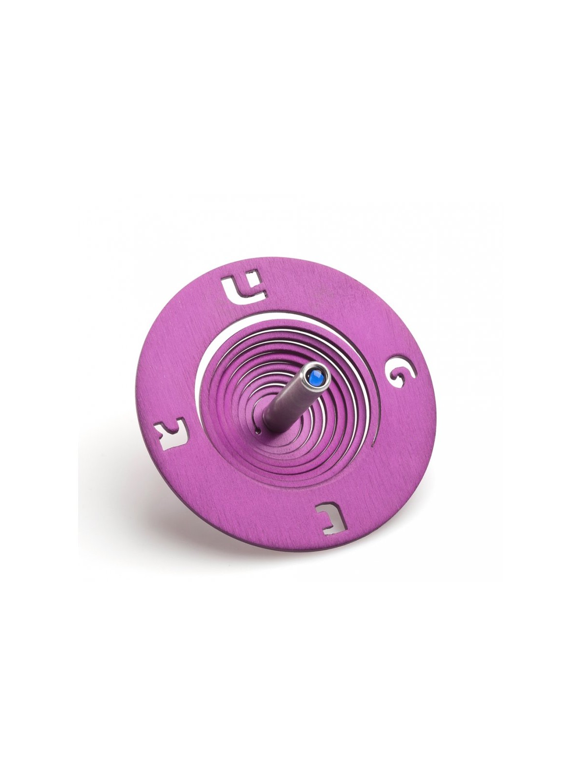 Adi Sidler Spiral Coil Chanukah Dreidel Brushed Aluminum... | Dreidels