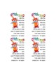 Stickers for Children Clown with Purim Bles... | Purim Music and Gifts