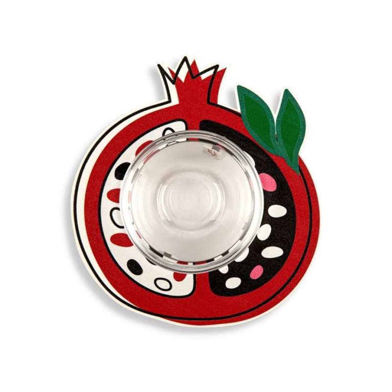 Dorit Judaica Pomegranate Shaped Honey Di... | Jewish Gift from Israel