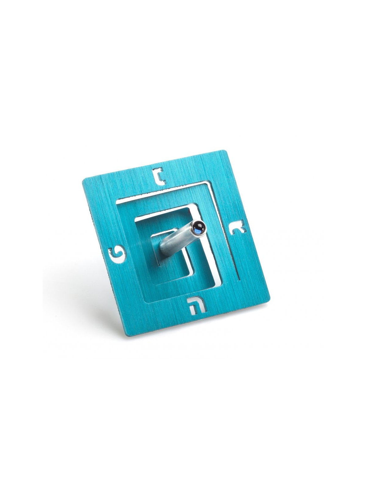 Adi Sidler Square Spiral Chanukah Dreidel Brushed Alumin... | Dreidels