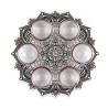 Dorit Judaica Seder Plate Mandala Design Maroon Blac... | Seder Plates