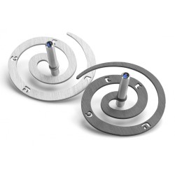 Adi Sidler Double Spiral Chanukah Dreidel Brushed Alumin... | Dreidels