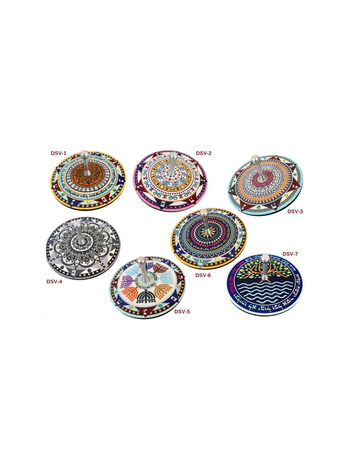 Dorit Judaica Decorative Sparkling Dreidel with Stand Sh... | Dreidels