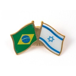 Israel Brazil Flags Lapel Pin | Lapel Pins