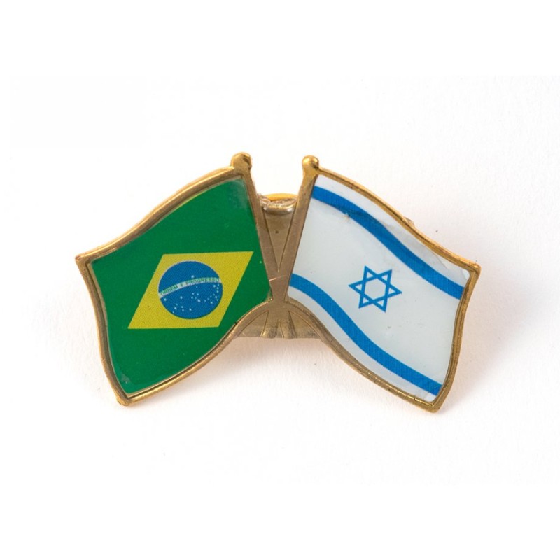 Israel Brazil Flags Lapel Pin | Lapel Pins