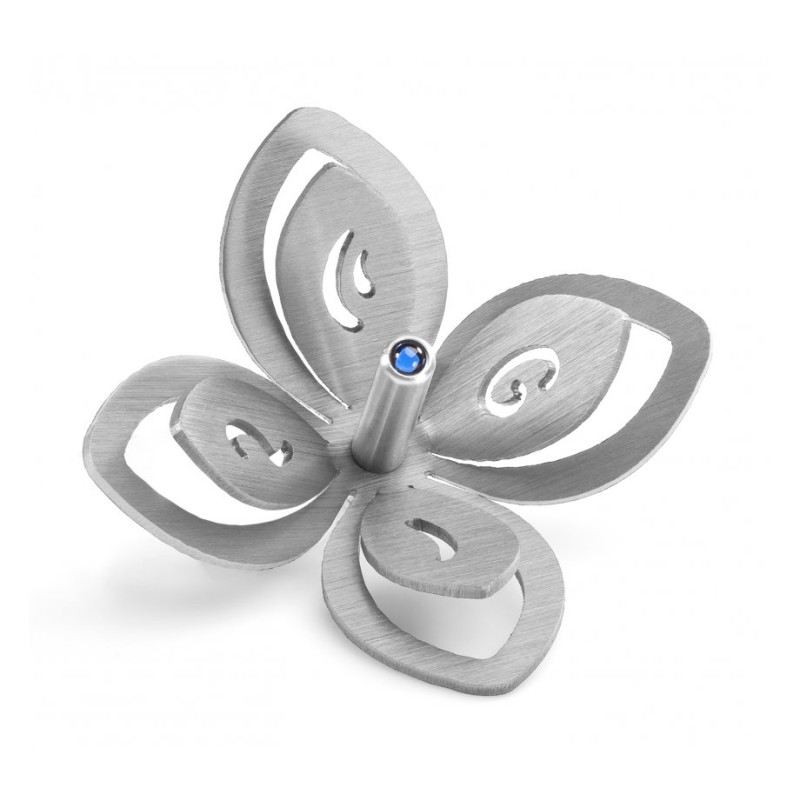 Adi Sidler Anodized Aluminum Chanukah Dreidel Flower Des... | Dreidels