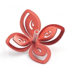 Adi Sidler Anodized Aluminum Chanukah Dreidel Flower Des... | Dreidels