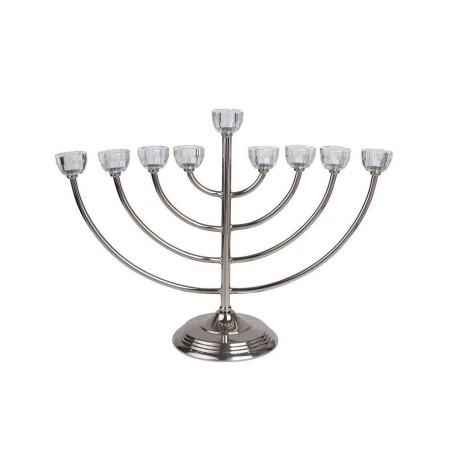 Large Classic Chanukah Menorah with Glass Holder... | Hanukkah Menorah