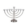 Large Classic Chanukah Menorah with Glass Holder... | Hanukkah Menorah