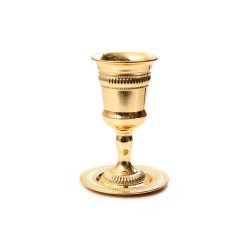Coupe de Kiddouch sur tige avec design Regency couleur or | Coupes de Kiddouch