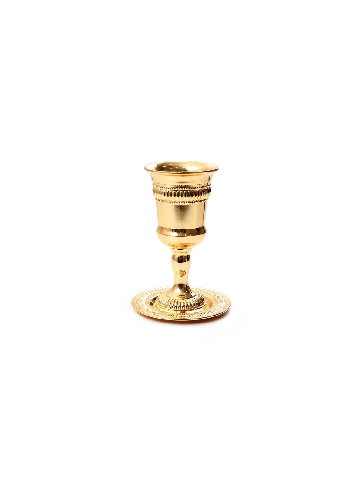 Kiddush Cup on Stem with Regency Design Gold Color | Kiddush Cups