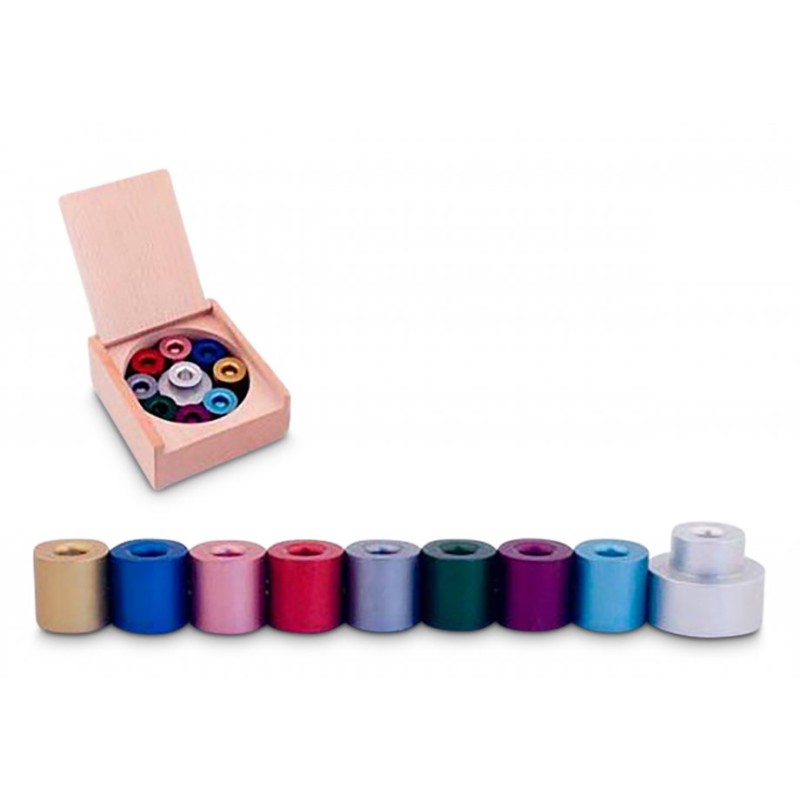 Agayof Compact Modular Colorful Menorah with Sto... | Hanukkah Menorah