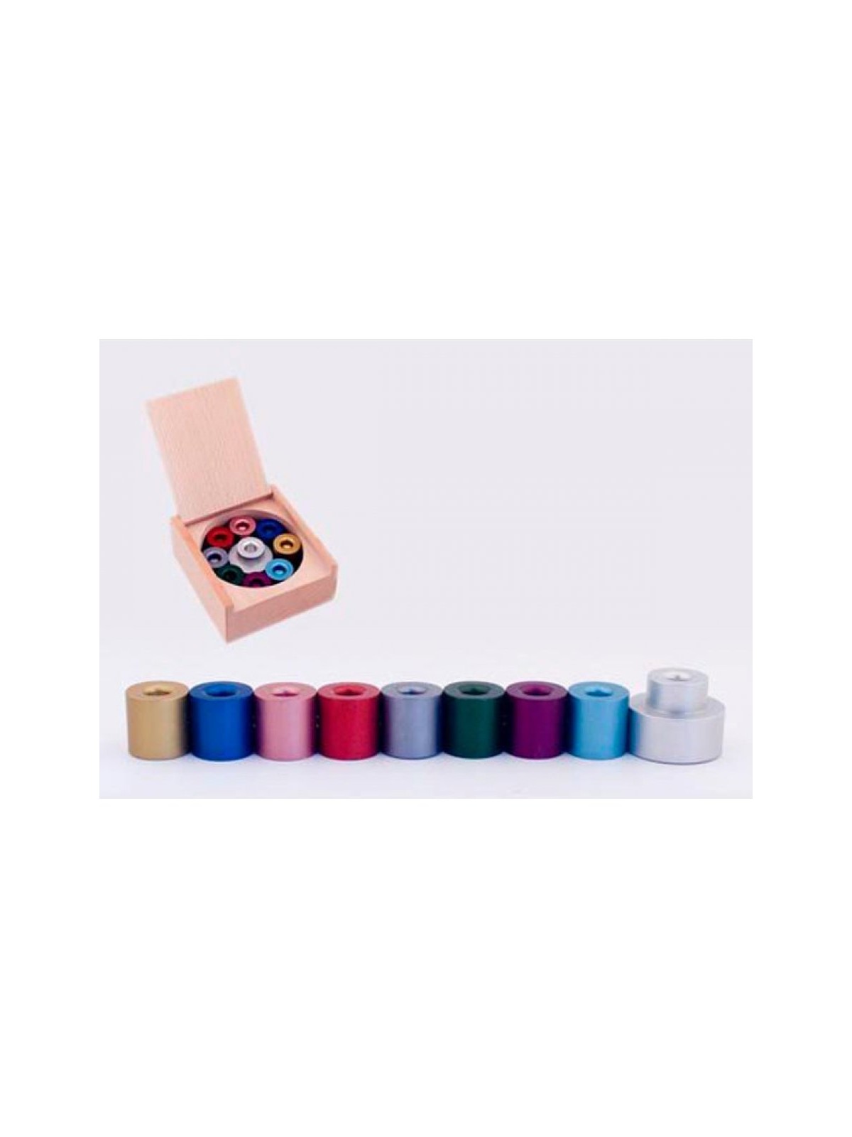 Agayof Compact Modular Colorful Menorah with Sto... | Hanukkah Menorah