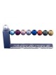 Agayof Hanukkah Menorah with Balls in Space Mira... | Hanukkah Menorah