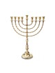 Extra Large Laiton Doré Chanukah Menorah Perles D... | Hanoukka Menorah