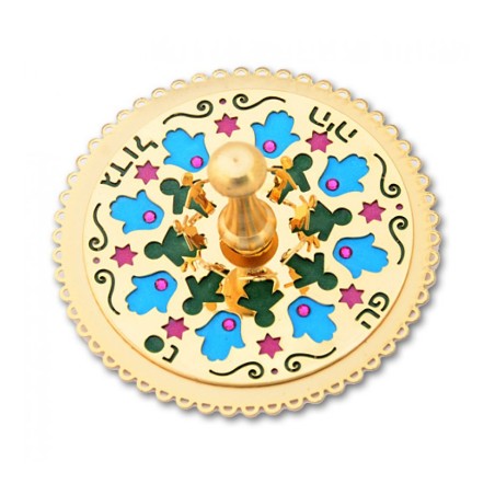 Dancing Children Hamsa Dreidel by Ester Shahaf | Dreidels