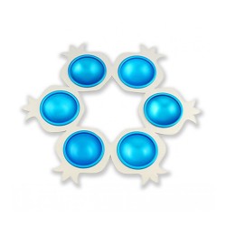 Shraga Landesman Aluminum Seder Plate Pomegranate Sh... | Seder Plates