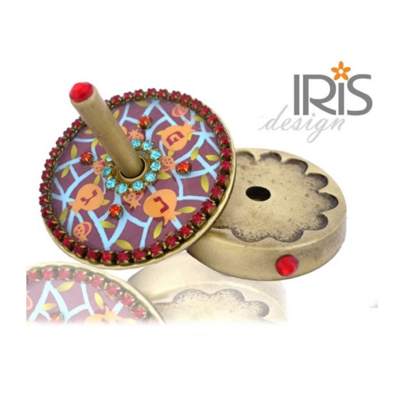 Iris Design Hanukkah Dreidel | Dreidels