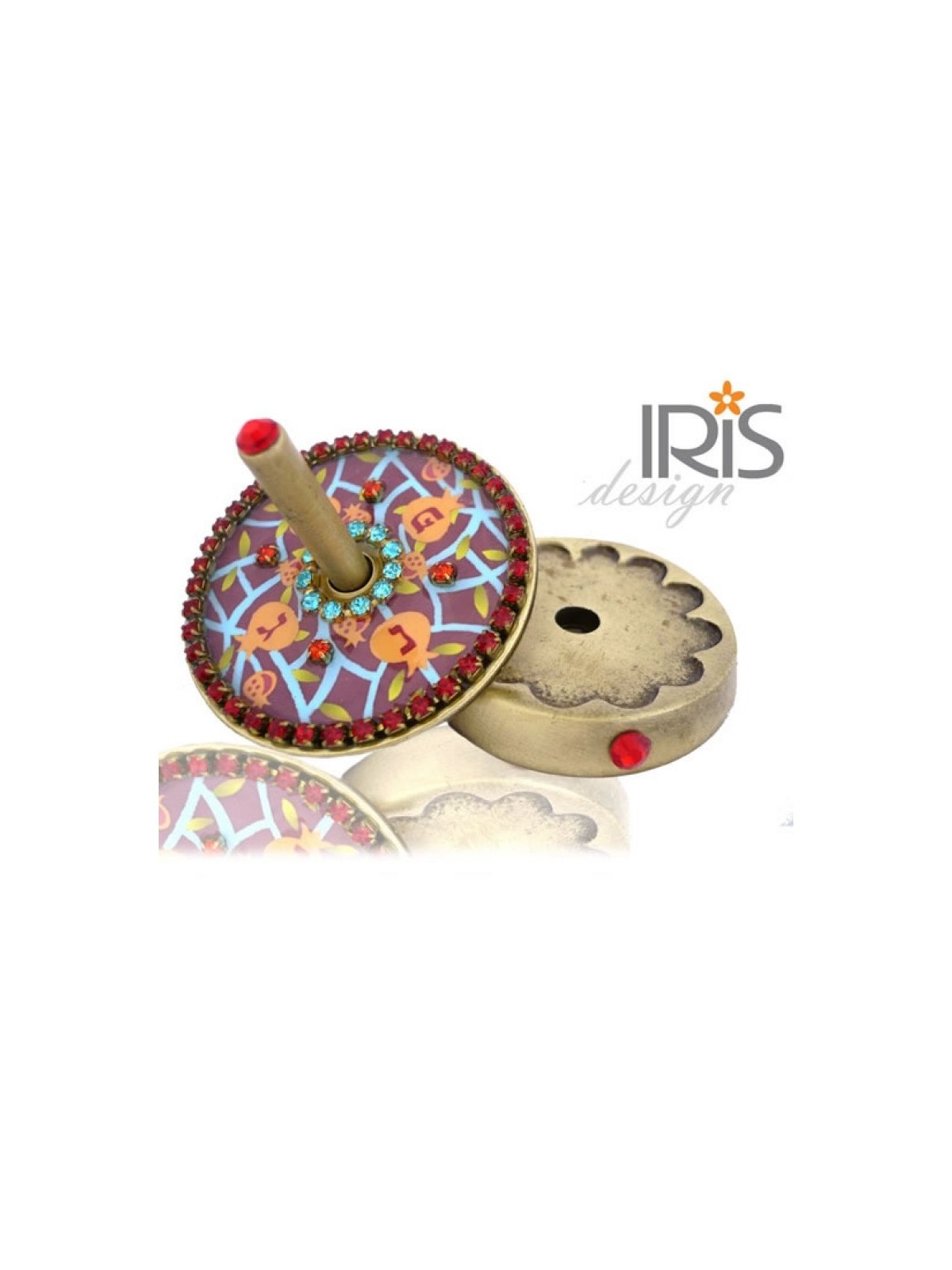 Iris Design Hanukkah Dreidel | Dreidels