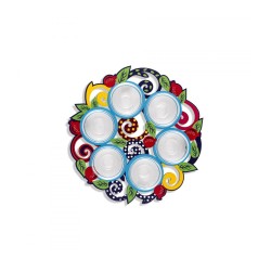 Dorit Judaica Raised Seder Plate %96 Colorful with L... | Seder Plates