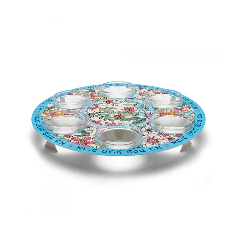 Dorit Judaica Seder Plate %96 Colorful Floral Displa... | Seder Plates
