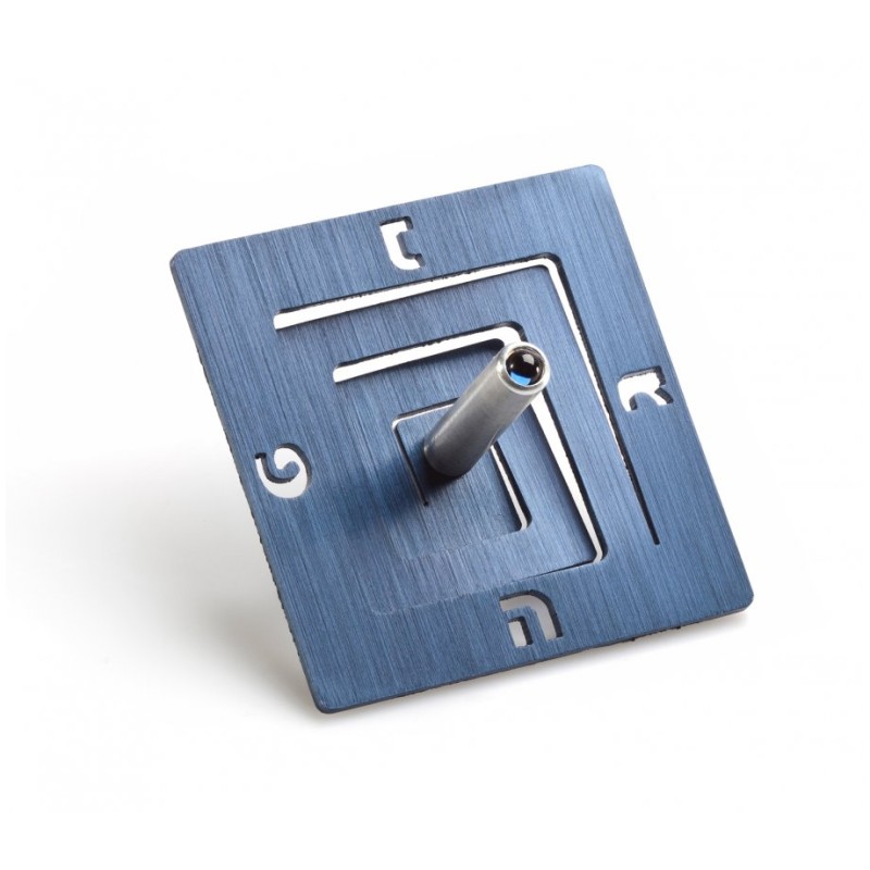 Adi Sidler Square Spiral Chanukah Dreidel Brushed Alumin... | Dreidels