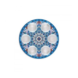 Dorit Judaica Seder Plate Mandala Design with Glass ... | Seder Plates