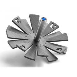 Adi Sidler Brushed Aluminum Chanukah Dreidel Flying Peta... | Dreidels