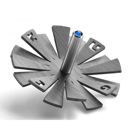 Adi Sidler Brushed Aluminum Chanukah Dreidel Flying Peta... | Dreidels