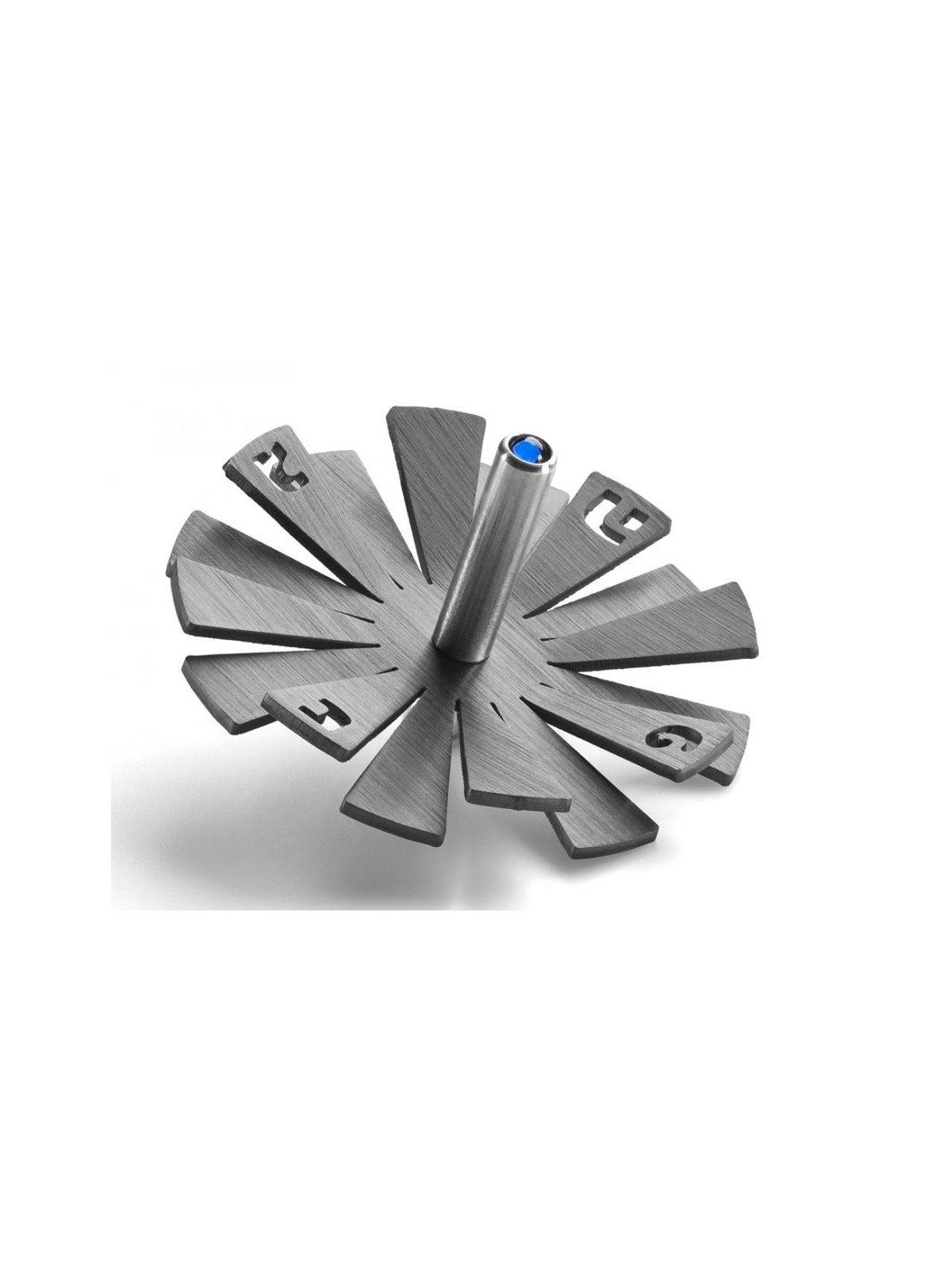 Adi Sidler Brushed Aluminum Chanukah Dreidel Flying Peta... | Dreidels