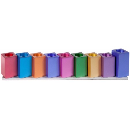 Yair Emanuel Hanukkah Menorah Movable Cube Candl... | Hanukkah Menorah