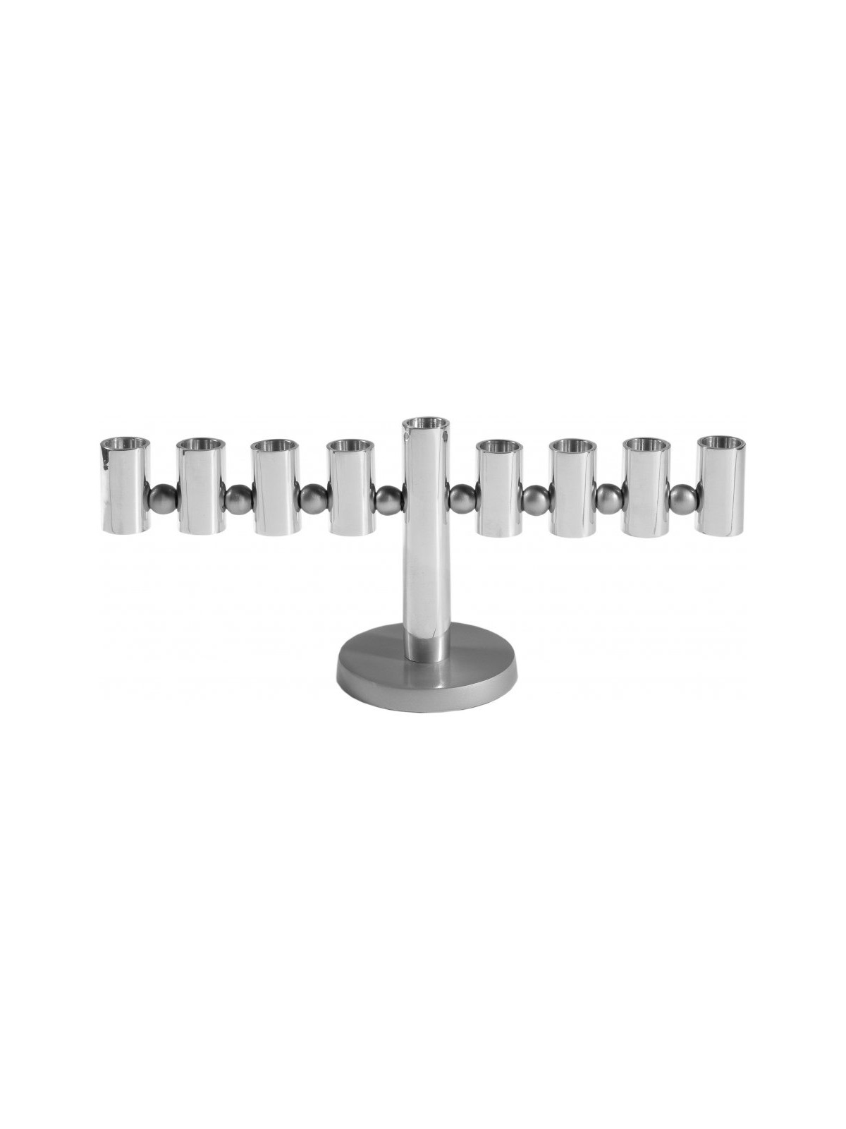 Yair Emanuel Anodized Aluminum Tubes and Balls H... | Hanukkah Menorah