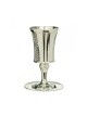 Silver Plated Kiddush Cup of Elijah on Stem with Sau... | Kiddush Cups